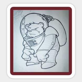 Space bear Sticker